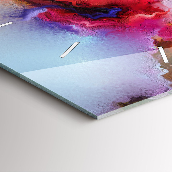 Kwadratowy zegar Rozlane farby