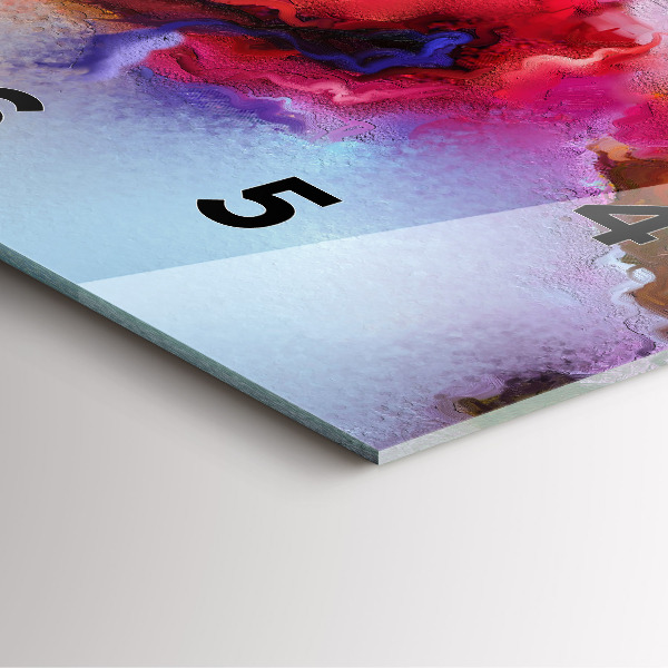 Kwadratowy zegar Rozlane farby