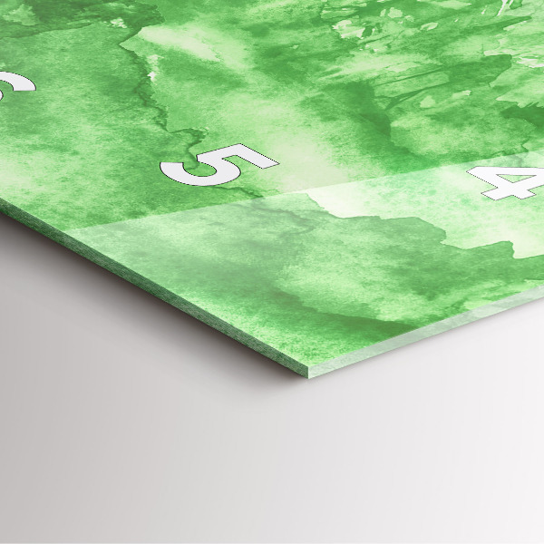 Kwadratowy zegar Malarstwo zielony las