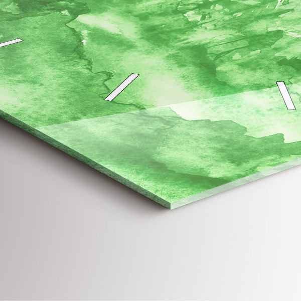 Kwadratowy zegar Malarstwo zielony las