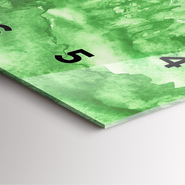 Kwadratowy zegar Malarstwo zielony las