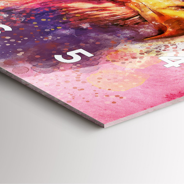 Kwadratowy zegar Akwarela orzeł