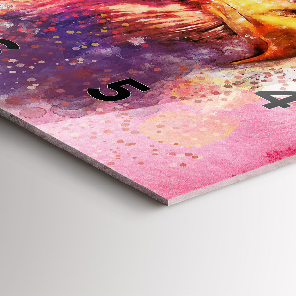 Kwadratowy zegar Akwarela orzeł