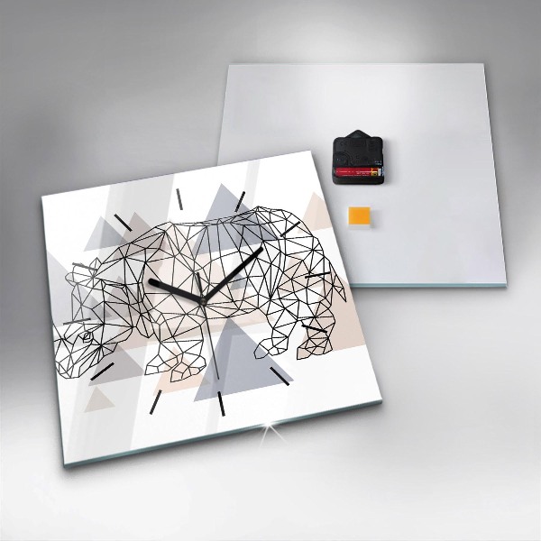 Kwadratowy zegar Geometryczny Wzór