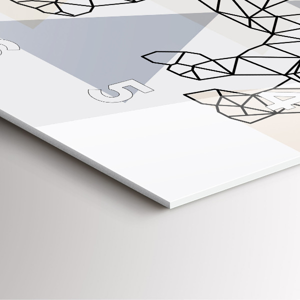 Kwadratowy zegar Geometryczny Wzór