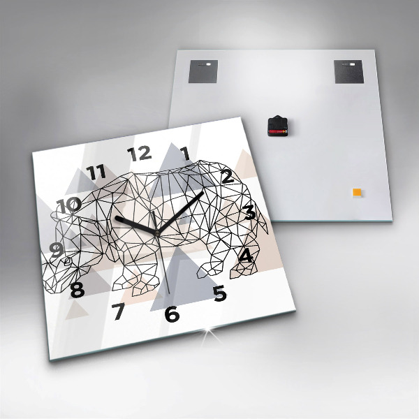 Kwadratowy zegar Geometryczny Wzór