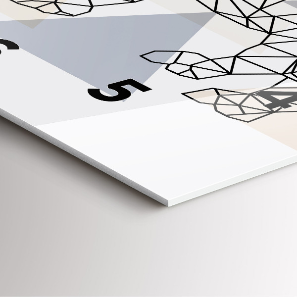 Kwadratowy zegar Geometryczny Wzór