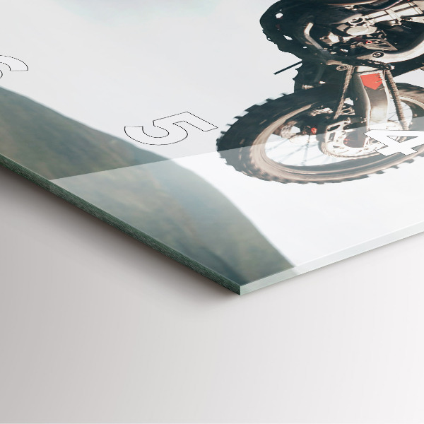 Kwadratowy zegar Motorowy Styl Adrenalina