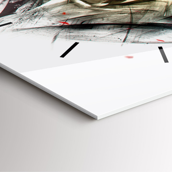 Kwadratowy zegar Rysowane portret wilka