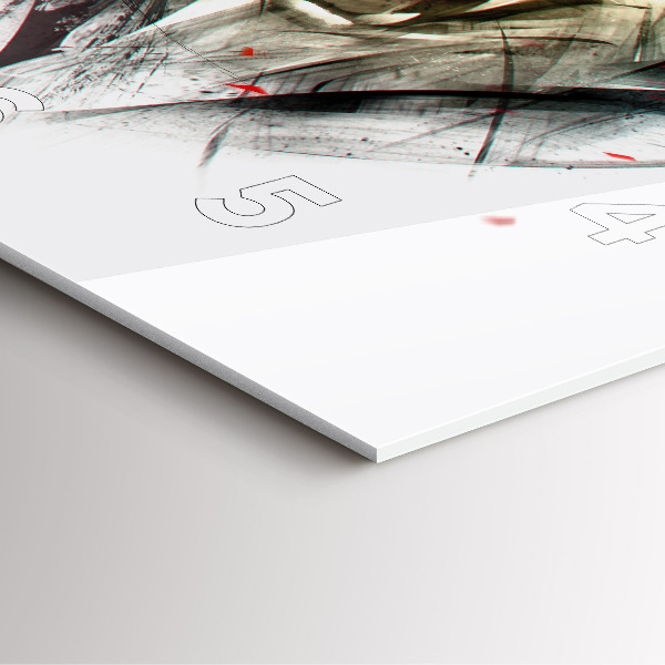 Kwadratowy zegar Rysowane portret wilka