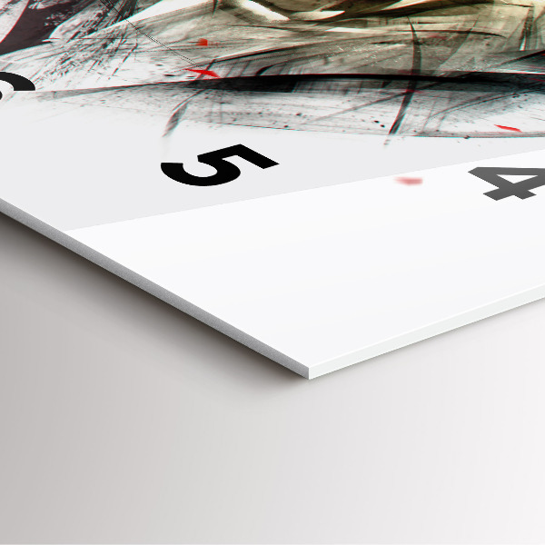 Kwadratowy zegar Rysowane portret wilka