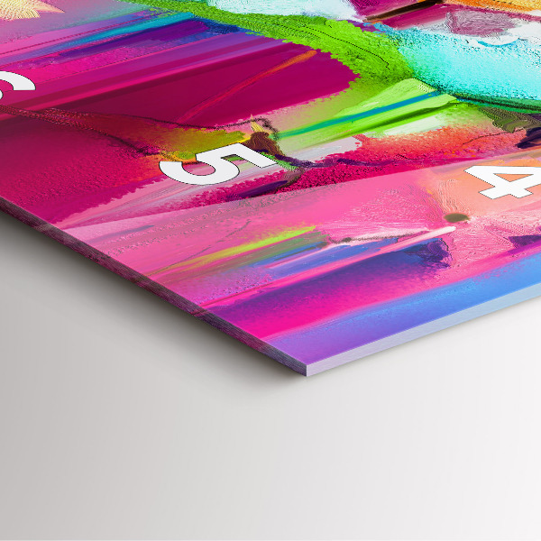 Kwadratowy zegar Abstrakcyjne kwiaty