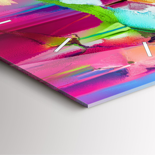 Kwadratowy zegar Abstrakcyjne kwiaty