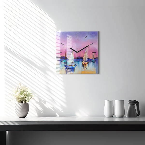 Kwadratowy zegar Pejzaż morski