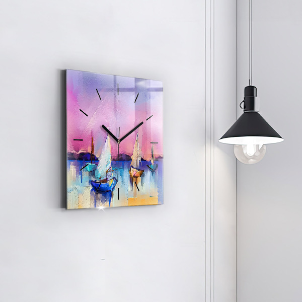 Kwadratowy zegar Pejzaż morski