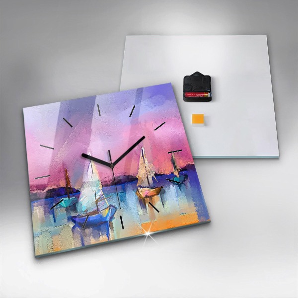 Kwadratowy zegar Pejzaż morski