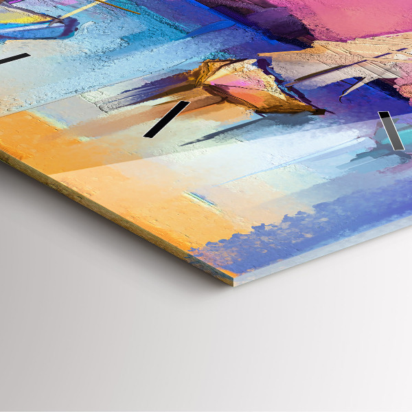 Kwadratowy zegar Pejzaż morski