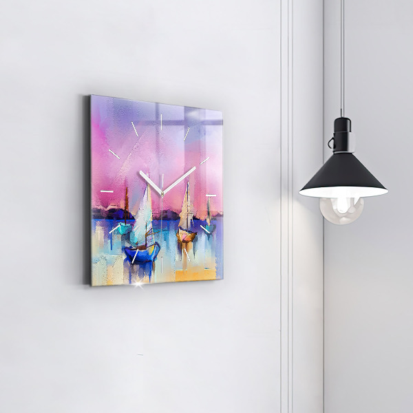 Kwadratowy zegar Pejzaż morski