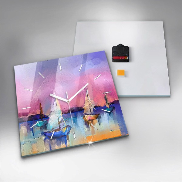 Kwadratowy zegar Pejzaż morski