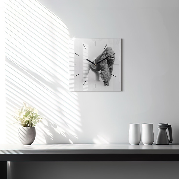 Kwadratowy zegar Kolekcja sztuki zwierząt