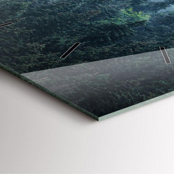 Zegar na ścianę kwadratowy Mglisty górski Krajobraz