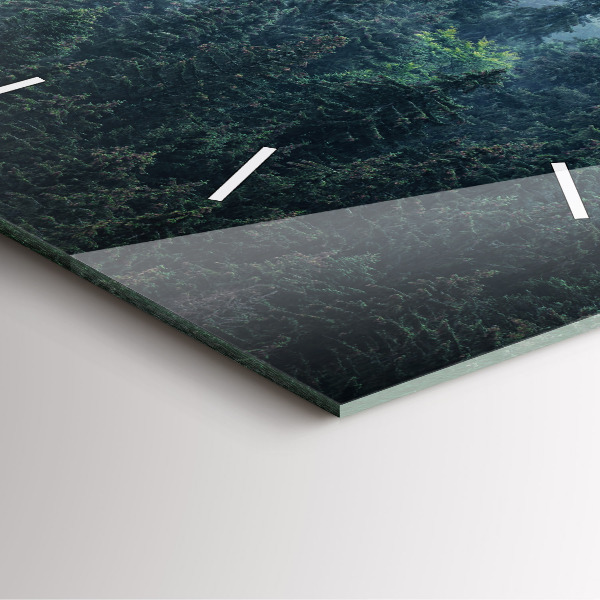 Zegar na ścianę kwadratowy Mglisty górski Krajobraz