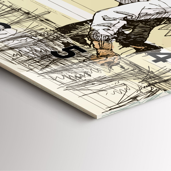 Kwadratowy zegar Kobieta zbierająca ryż