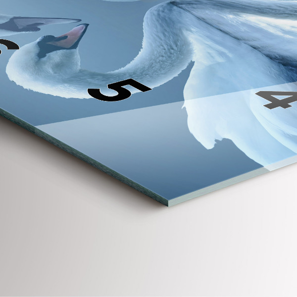 Kwadratowy zegar Łabędzie w serce