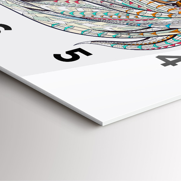 Zegar na ścianę kwadratowy Ilustracja konia