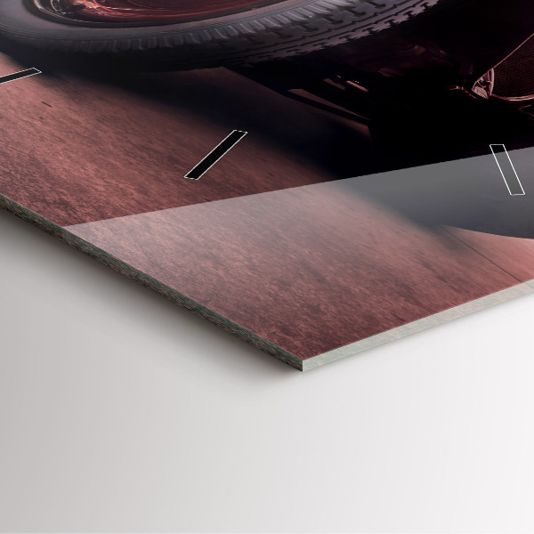 Kwadratowy zegar Samochód w stylu Vintage