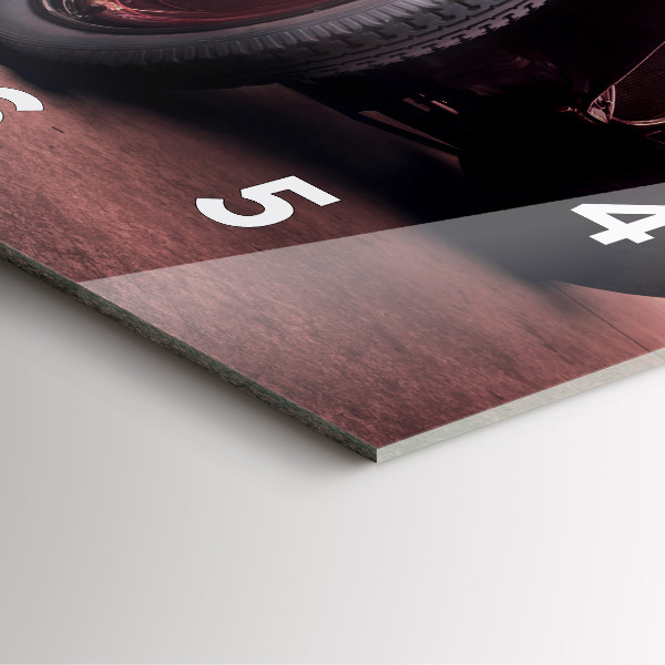 Kwadratowy zegar Samochód w stylu Vintage