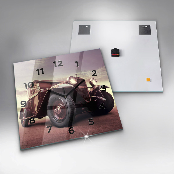 Kwadratowy zegar Samochód w stylu Vintage