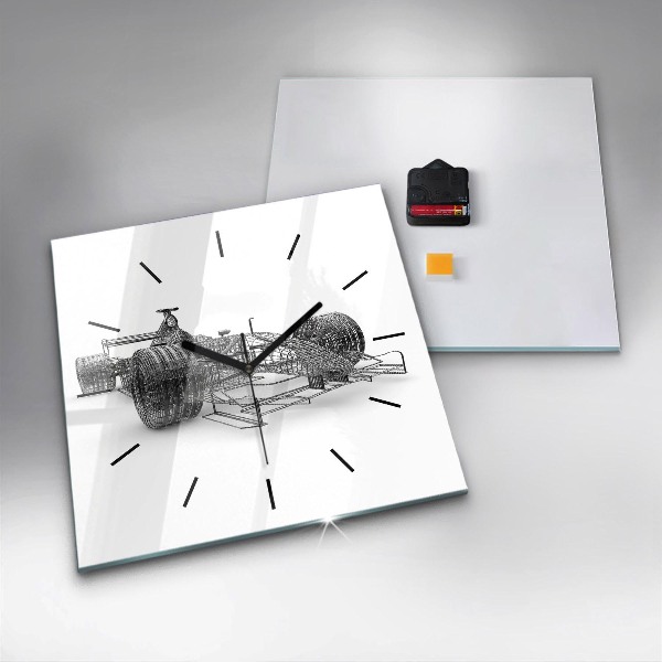 Kwadratowy zegar konstrukcja bolidu F1