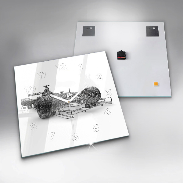 Kwadratowy zegar konstrukcja bolidu F1