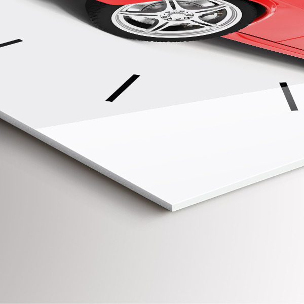 Kwadratowy zegar Sportowy samochód