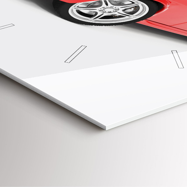 Kwadratowy zegar Sportowy samochód