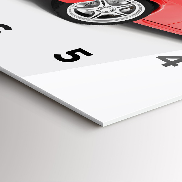 Kwadratowy zegar Sportowy samochód