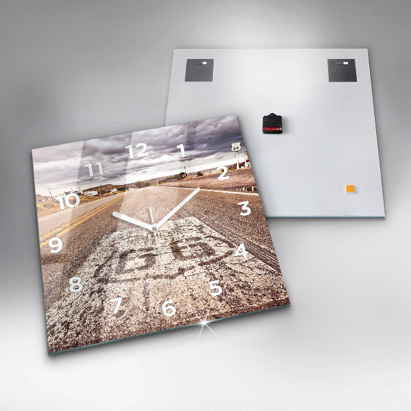 Kwadratowy zegar droga Route 66 USA