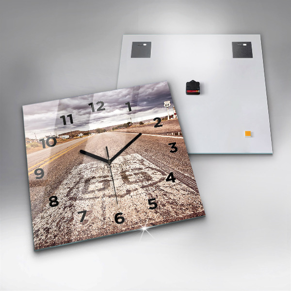 Kwadratowy zegar droga Route 66 USA