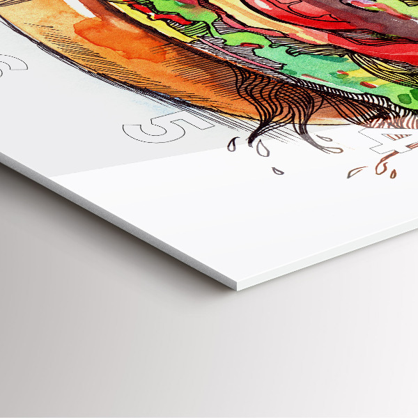 Kwadratowy zegar Burger z serem XXL