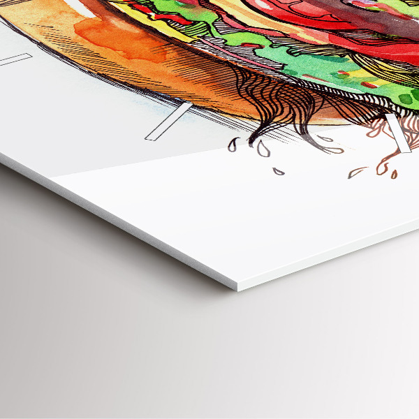 Kwadratowy zegar Burger z serem XXL