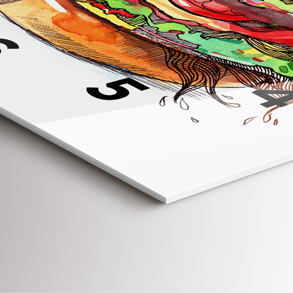 Kwadratowy zegar Burger z serem XXL