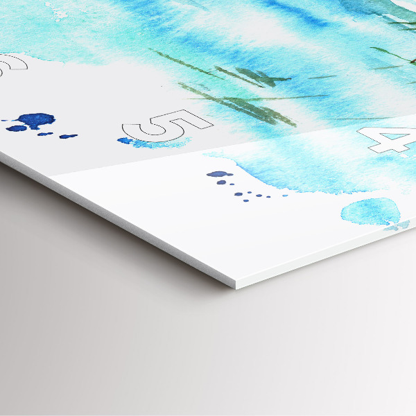 Kwadratowy zegar Obraz bezludna wyspa