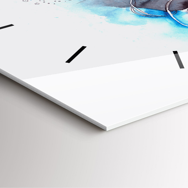 Kwadratowy zegar Podwodne życie ryb