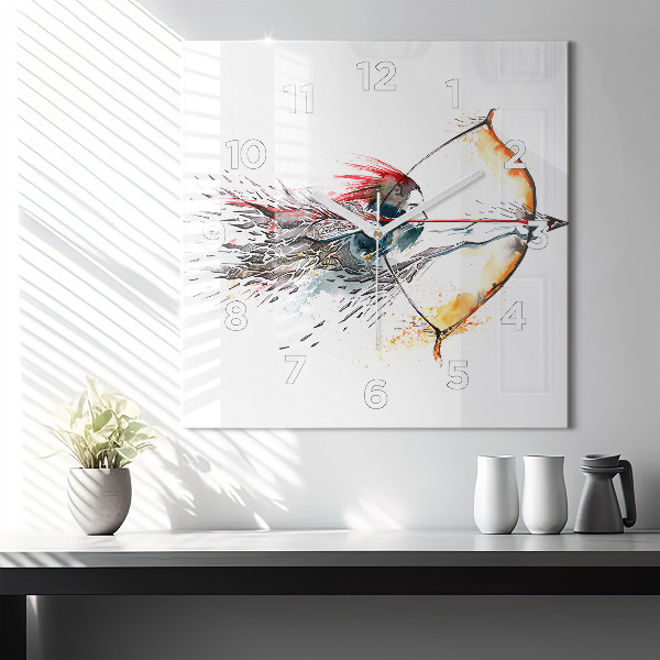 Kwadratowy zegar Wojownik podczas polowania