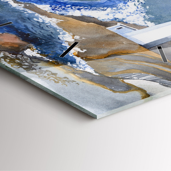 Kwadratowy zegar Morze i latarnia morska