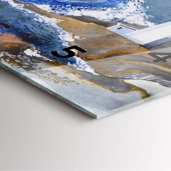 Kwadratowy zegar Morze i latarnia morska