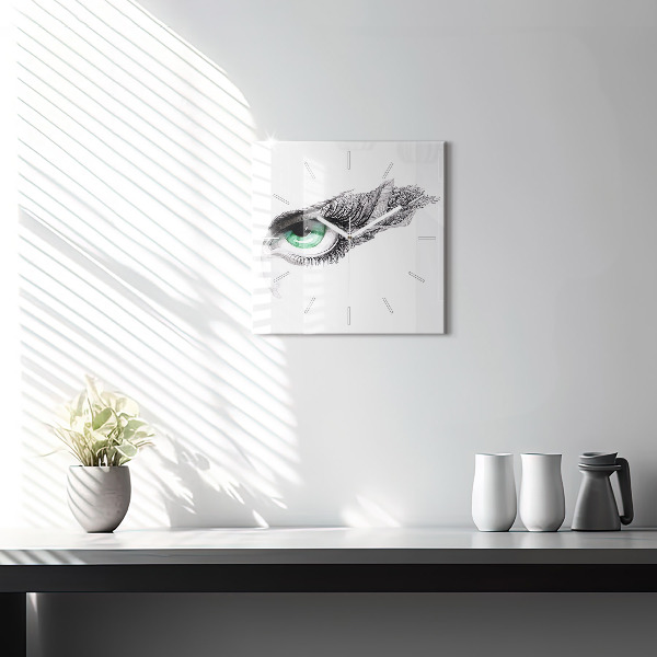 Kwadratowy zegar Abstrakcja oko człowieka
