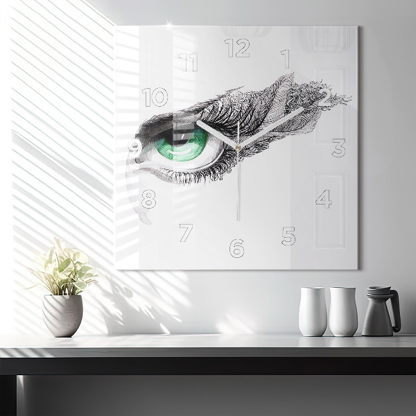 Kwadratowy zegar Abstrakcja oko człowieka