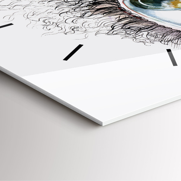 Kwadratowy zegar Rysunek ludzkiego oka